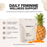 Premium Feminine Balance Gummies – Women’s Wellness & pH Support – Vaginal Health, Immunity & Hormonal Balance – Vegan, Gluten-Free – Tropical Pineapple – 90 Gummies – 45 Servings