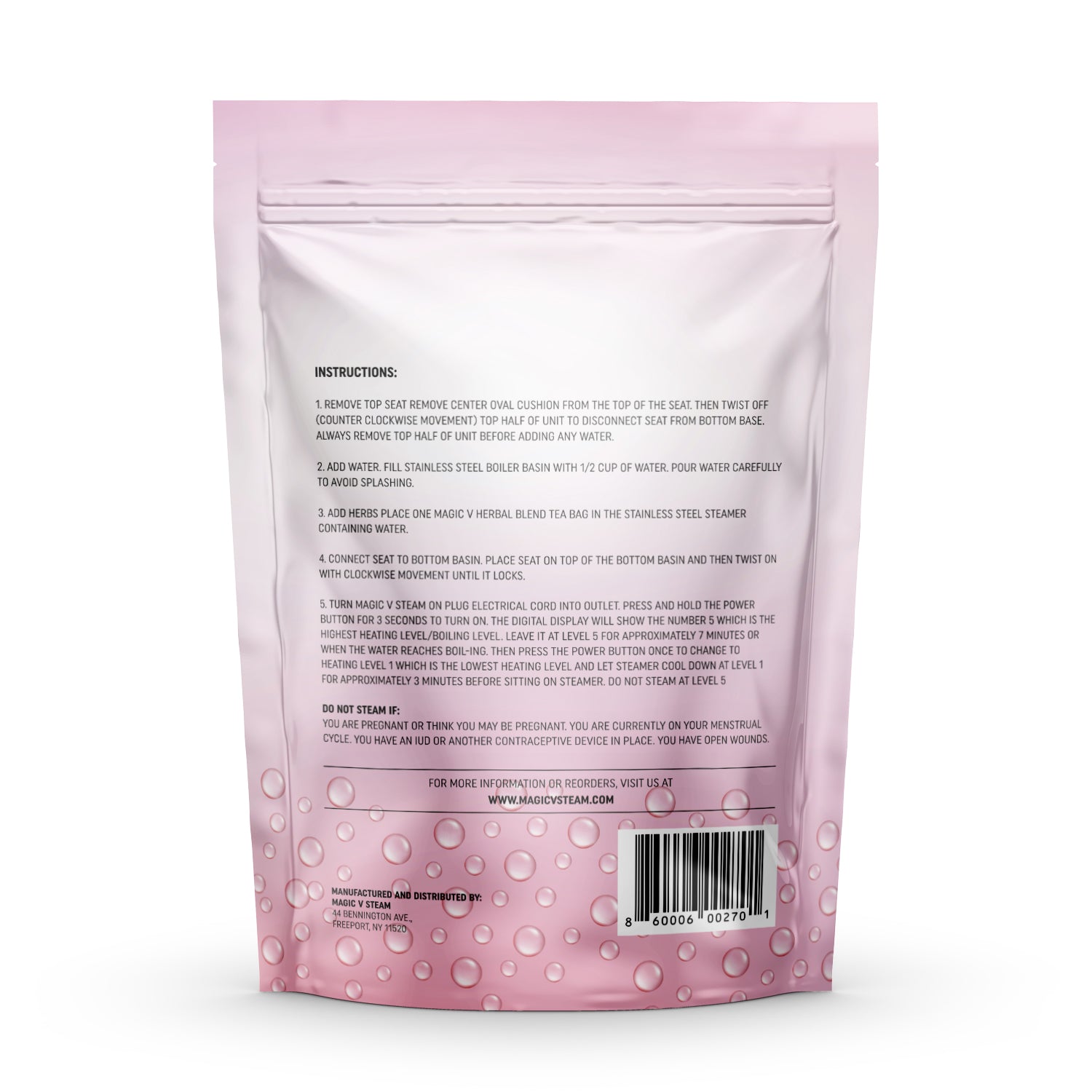 Magic V Steam Yoni Steam Herbs – Vaginal Cleansing &amp; Tightening, Natural V Steam Herbal Blend for Feminine Care – 6 Easy Clean Herbal Bags